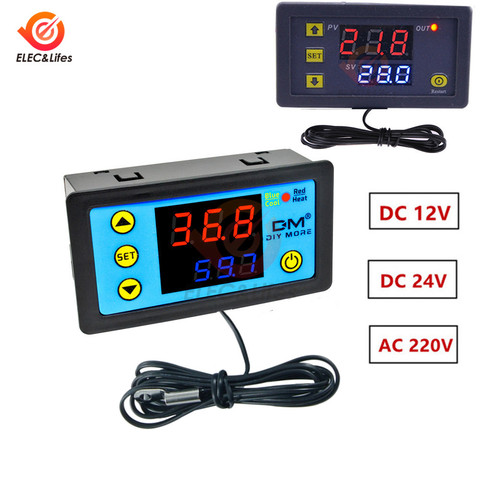 Controlador de temperatura W3230 W3231 12V 24V 110V 220V termostato Digital termorregulador para caja incubadora medidor de temperatura prueba ► Foto 1/6