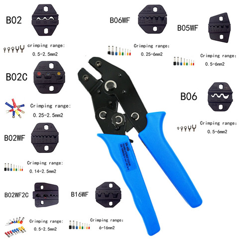 Juego de troqueles para alicates serie HS y DN crimpadora no para herramienta de engaste neumática AM-10 y EM-6B1/2 herramientas eléctricas grimpadora terminales electrico ► Foto 1/6