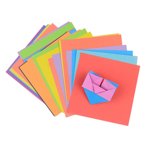 Papel de Origami de doble cara para niños, papel de corte de papel hecho a mano, plegable, suministros de fiesta en casa para boda, cuadrado, 15x15cm, 24 Uds. ► Foto 1/6