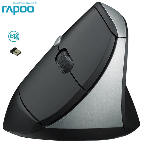 RAPOO-ratón inalámbrico MV20 para oficina, Mouse óptico silencioso con 6 botones, 600/1200/1600 DPI, para PC, portátil y Escritorio ► Foto 1/6