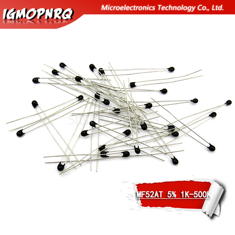 20 unids NTC-MF52AT MF52AT B 3950 de 5% Termistor NTC resistencia térmica 1 K 2 K 3 K 4,7 K 5 K 10 K 20 K 47 K 50 K 100, K 5% ► Foto 1/1