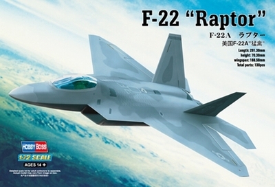 Modelo de avión de ensamblaje de caza Stealth Raptor, F22A Advanced americano, 1:72 ► Foto 1/4