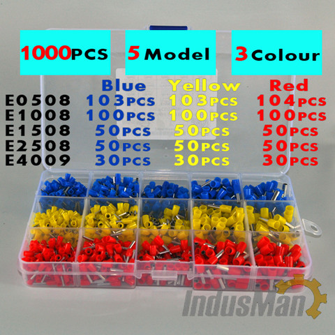 1000 unids/lote cordón cooper punteras kit de conector de virola de cobre aislado cable Pin final Terminal ► Foto 1/6