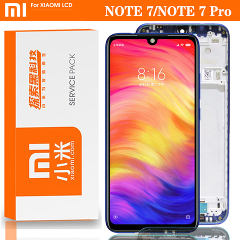 Pantalla táctil + marco para Xiaomi Redmi Note 7, Redmi Note 7 Pro, montaje de digitalizador con pantalla táctil, piezas de reparación, 6,3 