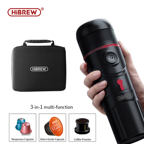 HiBREW-máquina de café portátil para coche, máquina de café expreso de 12V CC, cápsula de Dolcegusto Nespresso, máquina de café en polvo H4 ► Foto 1/6