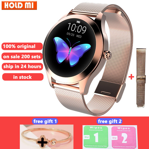 KW10 reloj inteligente para mujer IP68, monitor de ritmo cardíaco a prueba de agua, Bluetooth para Android IOS, pulsera de Fitness, reloj inteligente ► Foto 1/6