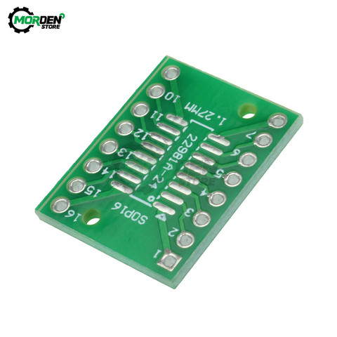 10 Uds TSSOP16 SSOP16 SOP16 a DIP16 placa de transferencia DIP Pin adaptador PCB 0,65/1,27mm adaptador de circuito integrado ► Foto 1/6