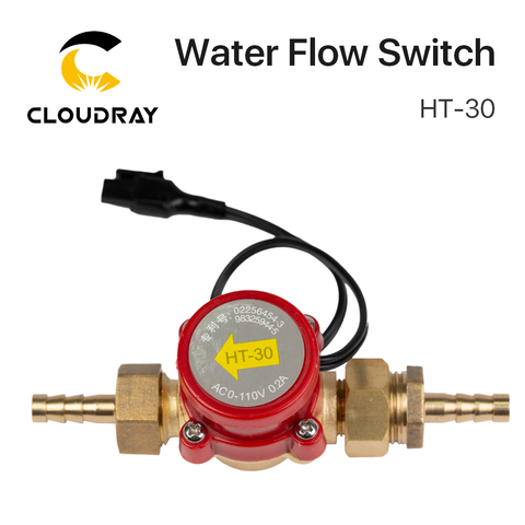 Cloudray interruptor de flujo de agua Sensor 8/10/12mm HT-30 proteger para CO2 de grabado láser, máquina de corte ► Foto 1/6