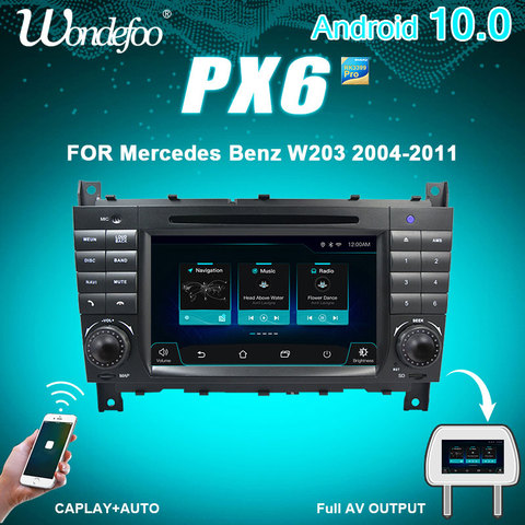 Android 9,0 4G 2 DIN DVD GPS de coche para Mercedes/Benz W203 W209 W219 clase A160 c-clase C180 C200 CLK200 radio Estéreo ► Foto 1/6