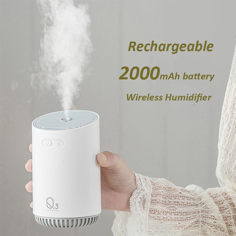 Humidificador de aire inalámbrico de 320ML, difusor eléctrico ultrasónico de aceites esenciales, aromaterapia, con batería de 2000mAh ► Foto 1/6