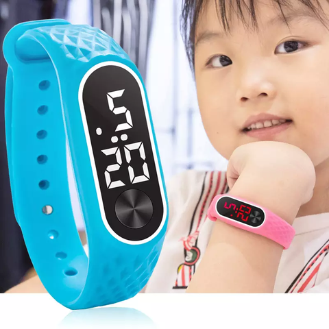 Reloj Digital LED para niños y niñas, pulsera de Reloj deportivo de exterior, con fecha electrónica Infantil ► Foto 1/6