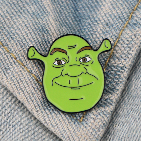 Broche del pines esmaltados de la película Monster Shrek para hombre y mujer, Collar, mochila, insignias de solapa de alfiler, regalos de joyería, Colección DZ939 ► Foto 1/6