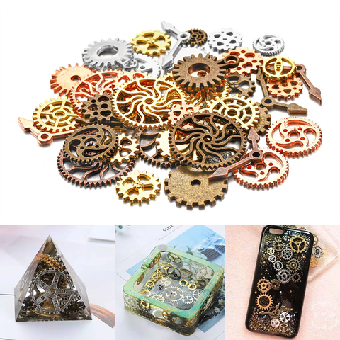 Paquete de 50g de resina epoxi para la fabricación de moldes, accesorios para joyería artesanal, de Metal, reloj de engranajes ► Foto 1/6