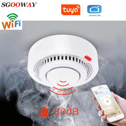 Tuya-alarma de humo WiFi para el hogar, sistema de seguridad contra incendios, Detector de humo, combinación de casa ► Foto 1/6