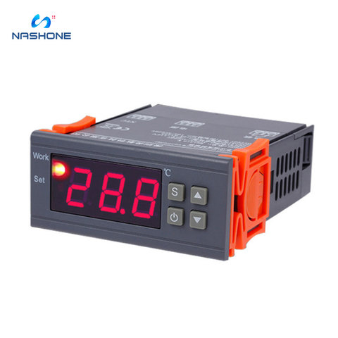 Nashone-termostato termorregulador Digital, controlador de temperatura, 220v, LED, 10A, refrigeración de calefacción ► Foto 1/6