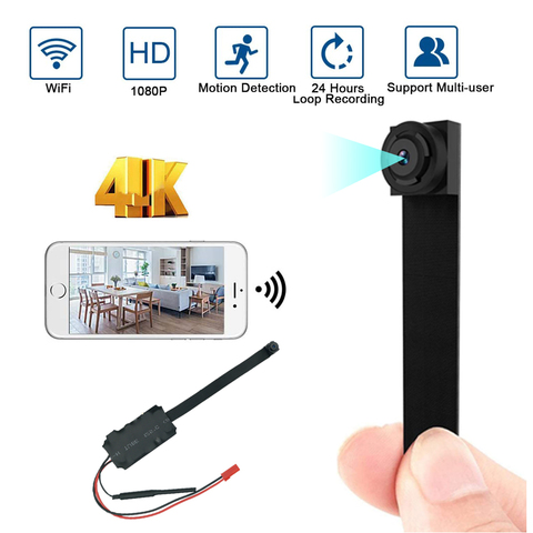 Minicámara HD 4K 1080P, Wifi, IP, Micro videocámara, módulo inalámbrico portátil, grabador de vídeo, compatible con vista remota, cámara P2P, tarjeta oculta ► Foto 1/6