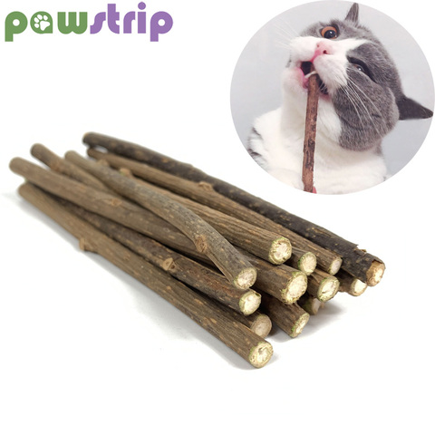 Pawstrip 10 unids/lote Matatabi juguete para gatos gato palos de limpieza diente juguete para gatos Actinidia Silvervine jouet de chat ► Foto 1/6