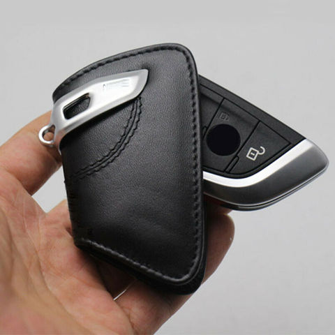 Funda de cobertura de mando a distancia inteligente para coche, carcasa de cuero negro para BMW F15, F16, F48, serie 5/7, F10, 520li, accesorios, Uds. ► Foto 1/6