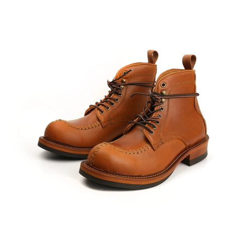 Botas Vintage hechas a mano de alta calidad para hombre, zapatos de cuero genuino para otoño e invierno, botines de plataforma, botas para motocicleta ► Foto 1/6