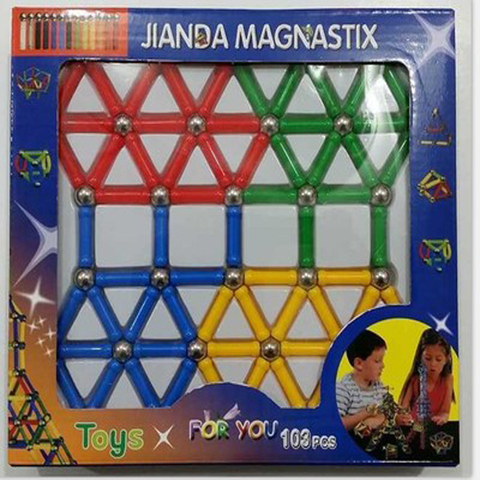 Bloques de construcción magnéticos para niños, juguete educativo de 103 Uds./157 Uds. ► Foto 1/2