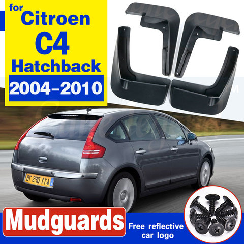 Conjunto de guardabarros de coche fit para Citroen C4 1 2004-2010 Hatchback Mudflaps Splash guardias barro guardabarros delantero trasero 2005, 2006 ► Foto 1/6