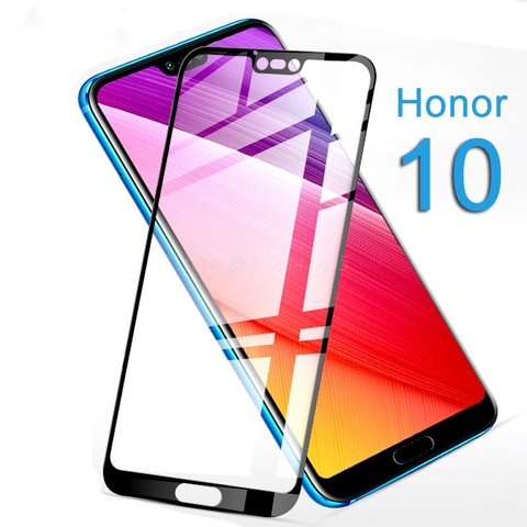 Pegamento completo de vidrio templado para Huawei Honor 10 vidrio Protector en honor 10 COL-L29 honor 10 lite honer 10 5,84 