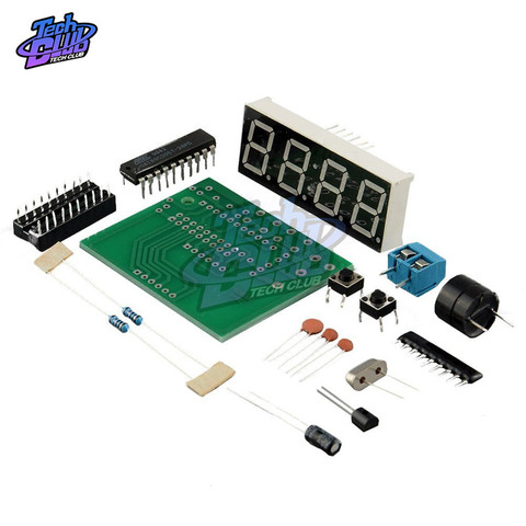 Pantalla LED Digital AT89C2051, reloj electrónico de 4 Bits, Serie de producción electrónica, Kit DIY, dos alarmas Rojas, 0,56 pulgadas ► Foto 1/5