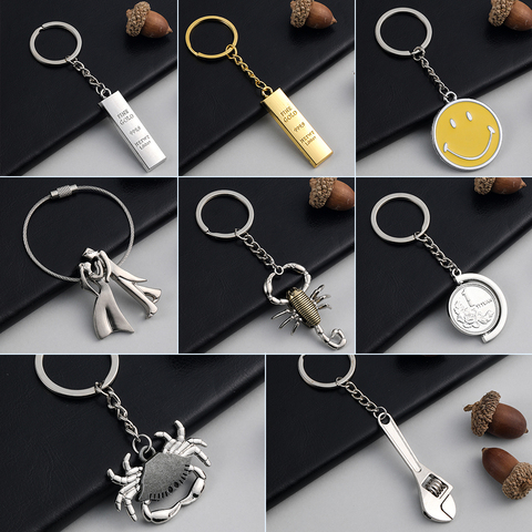 Cute Lovers 'Couple Keys Llaveros Regalos Hombres Mujeres Llavero Llave ajustable Scorpion Marry Bullion Crab Smile Key Colgante Llaves Cadena Venta al por mayor Dropshipping ► Foto 1/6