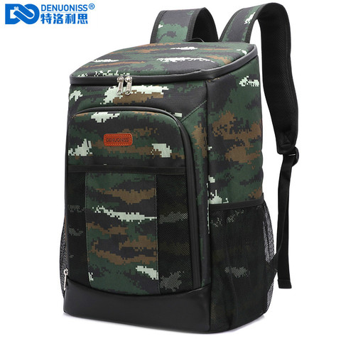 DENUONISS-bolsa térmica para acampar en la jungla, bolsa de 100% suave a prueba de fugas, impermeable, para Picnic, mochila isotérmica, bolsa fresca del ejército ► Foto 1/6