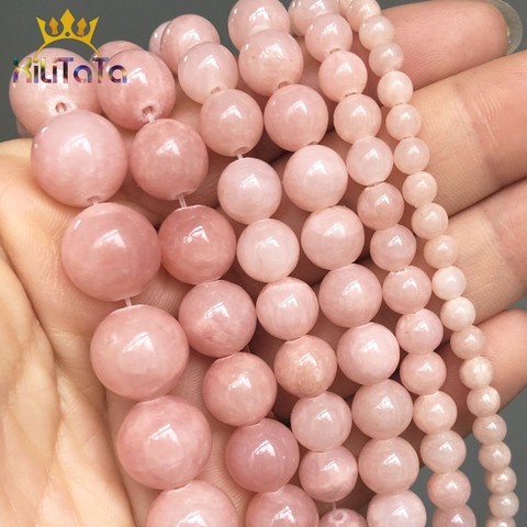 Piedra sol Natural Jades ronda cuentas espaciadoras sueltas para fabricación de joyería DIY encantos pulsera pendientes ACCESORIOS 4 6 8mm 10mm 12mm 15'' ► Foto 1/6