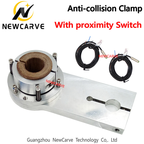 NEWCARVE-abrazadera anticolisión de 32mm con 2 uds., interruptor de proximidad para máquina cortadora de llama de Plasma CNC de corte de pórtico y escritorio ► Foto 1/3