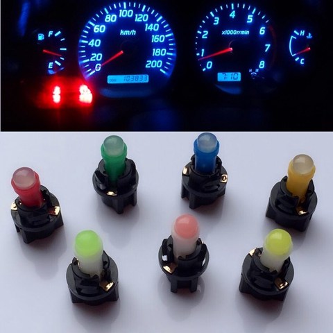 Bombilla Led T5 T6.5 para Interior de coche, luces para panel de instrumentos, lámpara de aire acondicionado de 12V, w1.2 W, 10 Uds. ► Foto 1/6