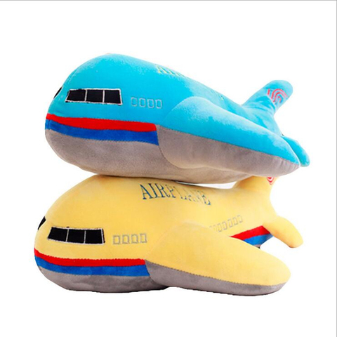 Avión de simulación de gran tamaño de 40cm, 50cm, 60cm, juguetes de felpa, cojín infantil para dormir, avión suave, almohada de peluche, regalo, novedad ► Foto 1/6