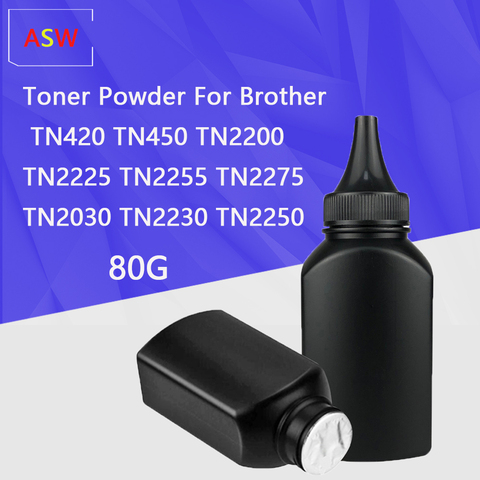 80G Compatible recarga de tóner negro en polvo para hermano TN450 tn-450 tn-420 TN420 DCP 7055, 7057, 7060, 7065, 7070 HL 2130 a 2132 de 2135 ► Foto 1/5