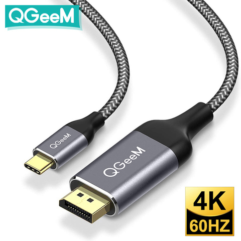 QGeeM-Cable USB tipo c 3,1 Displayport para MacBook, Samsung, S8, Huawei Mate 10, adaptador Thunderbolt ► Foto 1/6