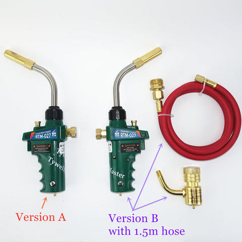 Antorcha de encendido piezoeléctrico profesional Mapp, herramienta de soldadura de Gas con llama 1,5 m, manguera CGA600, barbacoa, calefacción, enfriamiento, HVAC, antorcha de soldadura de fontanería ► Foto 1/6