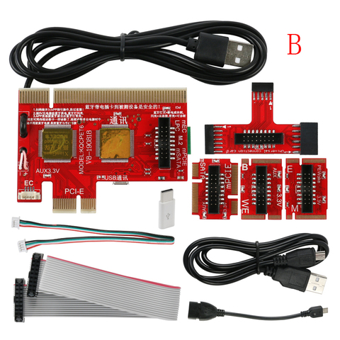 KQCPET6 V8 (A)(B) 2 en 1 ordenador portátil y PC de escritorio prueba de diagnóstico Universal Debug King Post Card soporte para PCI PCI-E minipci-e LPC ► Foto 1/6