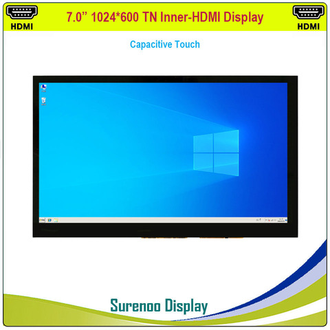 Módulo LCD de 7,0 pulgadas, 7 pulgadas, 1024x600, HDMI interno, pantalla de Monitor con Panel táctil capacitivo USB para RaspBerry Pi RPI 3B/4B ► Foto 1/4