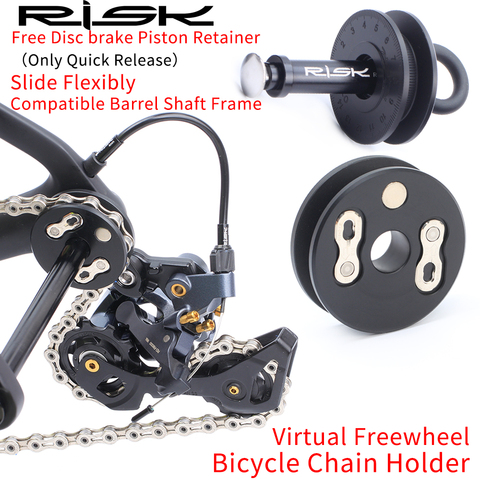 Herramienta limpiadora de cadena de bicicleta de riesgo con palanca de liberación rápida para Barril/12mm soporte de cadena de bicicleta de eje de cubo ► Foto 1/5