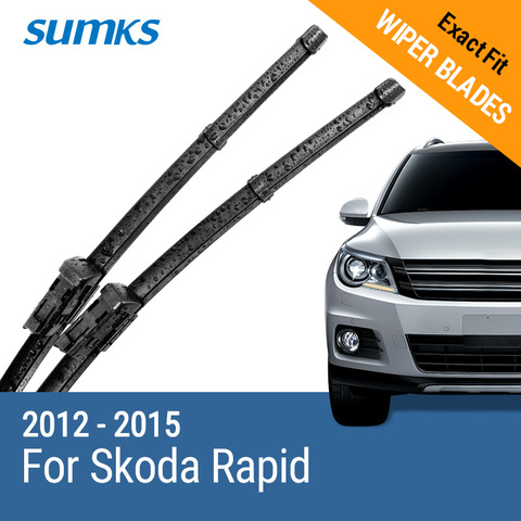 SUMKS-escobillas de limpiaparabrisas para Skoda Rapid, ajuste de 24 