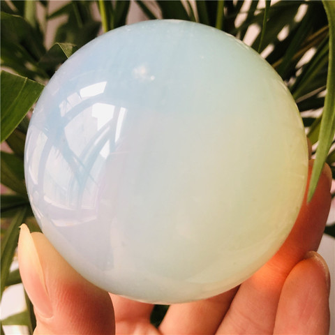 Bola de esfera de cristal ópalo blanco Natural, piedra energética, esfera sanadora, decoración, piedras naturales y minerales ► Foto 1/6