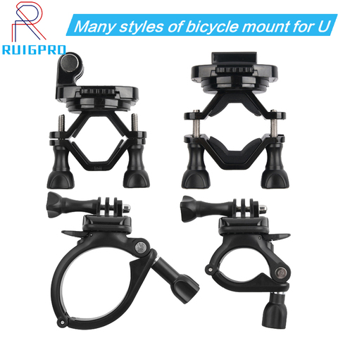 Giratorio bicicleta soporte de montaje del manillar adaptador moto Clip soporte para Gopro héroe 9 8 7 6 5 4 3 + 3 SJCAM ► Foto 1/6