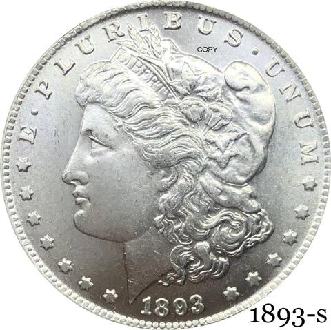 Estados Unidos de América 1893 S un dólar con Morgan US Coin Liberty Cupronickel bañado en plata en Dios We Trust Copy Coin ► Foto 1/6