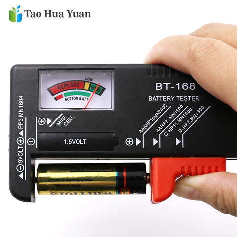 BT-168 AA/AAA/C/D/9V/1.5V batteries Universal Button Cell Battery Colour Coded Meter Indicate Volt Tester Checker BT168 Power AA ► Foto 1/6