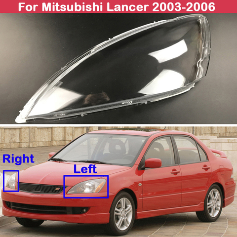 Pantalla transparente para faro delantero de Mitsubishi Lancer, cubierta para faro delantero, 2003, 2004, 2005, 2006 ► Foto 1/6