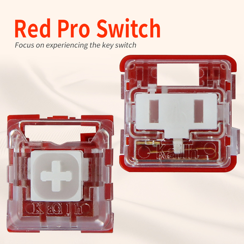 Kailh-Interruptor de Teclado mecánico de bajo perfil RGB SMD, interruptor de mano lineal, color rojo Rro, caja/bajo perfil ► Foto 1/6