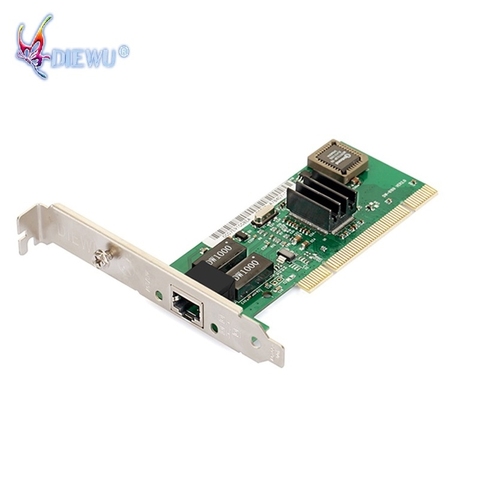 DIEWU-tarjeta de red RTL8169, 10/100/1000 mbps, PCI, sin disco, puerto lan RJ45, para PC ► Foto 1/3