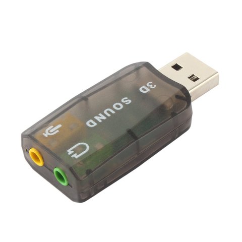 Adaptador de tarjeta de sonido USB externo, interfaz de Audio, micrófono, 3D, virtual, USB a 5,1mm, para ordenador portátil y PC ► Foto 1/6