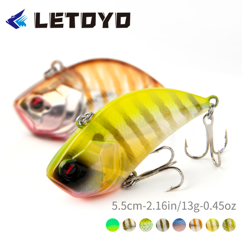 LETOYO 2022 VIB cebos duros artificiales se hunde Señuelos de Pesca con vibración Crankbaits sin labios Wobblers para aparejo de pesca de Lucio productos ► Foto 1/6