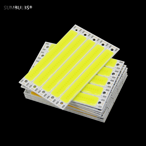 10 Uds 60mm Bar tira LED COB fuente de luz de la bicicleta luces traseras 3V 3,7 V cálido frío blanco Azul Rojo para trabajo DIY bombilla ► Foto 1/6